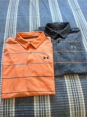 Two Under Armour golf shirts, men’s xl